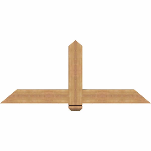Ekena Millwork Eugene Smooth Timber Gable Bracket, Western Red Cedar, 60"W x 25"H x 3 1/2"D x 5 1/2"F, 10/12 Pitch GBW060X25X0406EUG00SWR - main